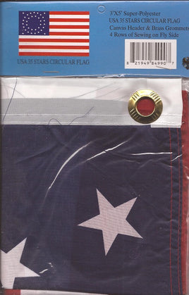 35 Star US Circular Flag