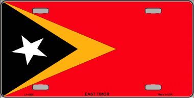 East Timor Flag License Plate