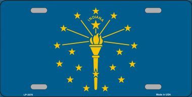 Indiana Flag License Plate