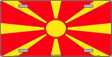 Macedonia Flag License Plate