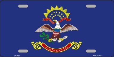 North Dakota Flag License Plate