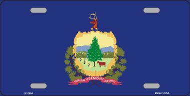 Vermont Flag License Plate