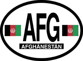 Afghanistan Reflective Oval Decal