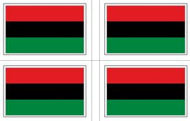 African American Flag Stickers - 50 per sheet