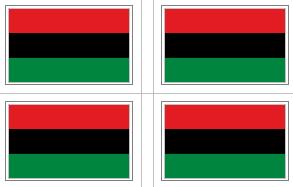 African American Flag Stickers - 50 per sheet