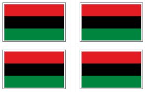 African American Flag Stickers - 50 per sheet