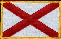 Alabama State Flag Patch - Rectangle