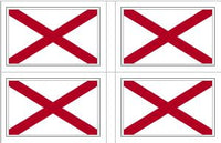 Alabama State Flag Stickers - 50 per sheet