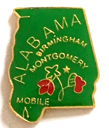 Alabama State Lapel Pin - Map Shape