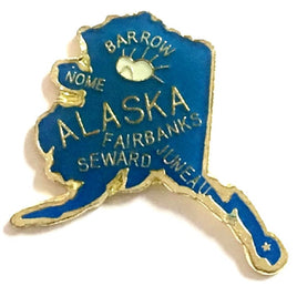 Alaska State Lapel Pin - Map Shape