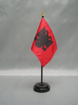 Albanian Deluxe Miniature Flag