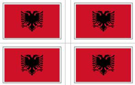 Albanian Flag Stickers - 50 per sheet