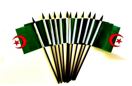 Algeria Polyester Miniature Flags - 12 Pack
