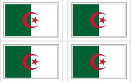 Algerian Flag Stickers - 50 per sheet