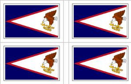 American Samoan Flag Stickers - 50 per sheet