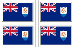 Anguilla Flag Stickers - 50 per sheet