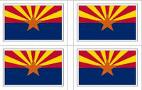 Arizona State Flag Stickers - 50 per sheet