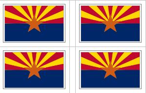 Arizona State Flag Stickers - 50 per sheet