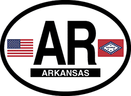 Arkansas Reflective Oval Decal
