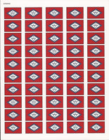 Arkansas State Flag Stickers - 50 per sheet