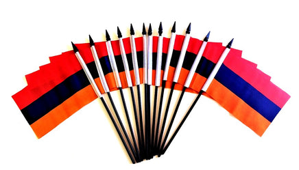 Armenia Polyester Miniature Flags - 12 Pack