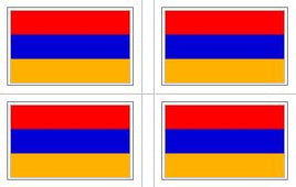 Armenian Flag Stickers - 50 per sheet