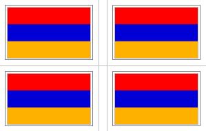 Armenian Flag Stickers - 50 per sheet