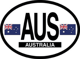 Australia Reflective Oval Decal