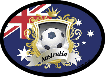 Australia Soccer Oval Decal