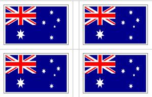 Australian Flag Stickers - 50 per sheet