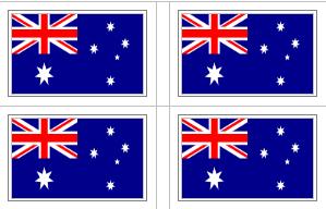 Australian Flag Stickers - 50 per sheet