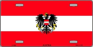 Austria with Eagle Flag License Plate