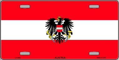 Austria with Eagle Flag License Plate
