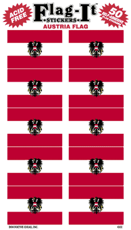 Austria Flag Stickers - 50 per pack