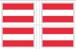 Austrian Flag Stickers - 50 per sheet