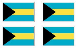 Bahamas Flag Stickers - 50 per sheet
