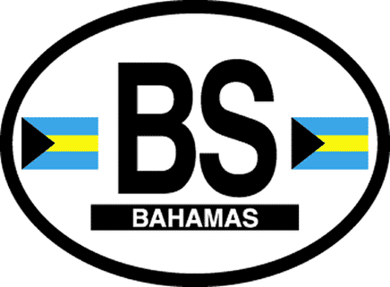 Bahamas Reflective Oval Decal