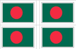 Bangladesh Flag Stickers - 50 per sheet