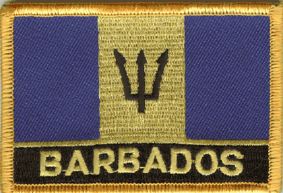 Barbados Flag Patch - Wth Name