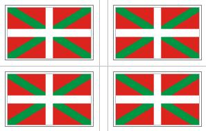 Basque Lands Flag Stickers - 50 per sheet