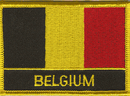 Belgium Flag Patch - Wth Name