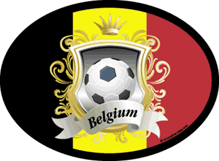 Belgium Soccer Oval Decal