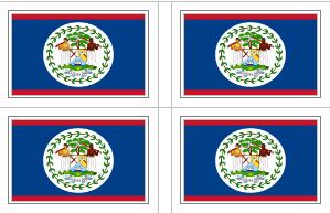 Belize Flag Stickers - 50 per sheet