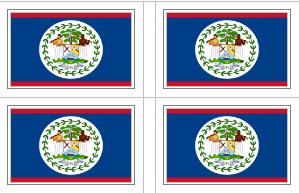 Belize Flag Stickers - 50 per sheet