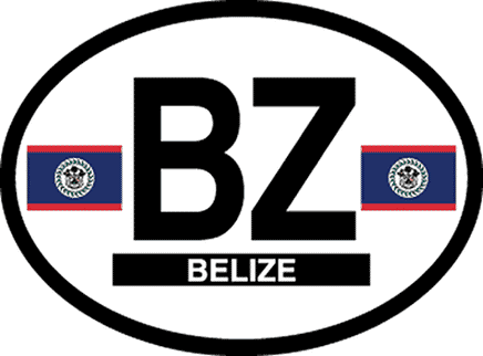 Belize Reflective Oval Decal