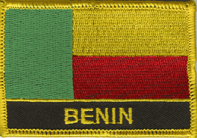 Benin Flag Patch - Wth Name