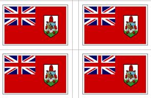 Bermuda Flag Stickers - 50 per sheet