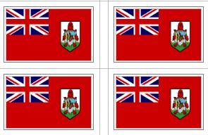 Bermuda Flag Stickers - 50 per sheet