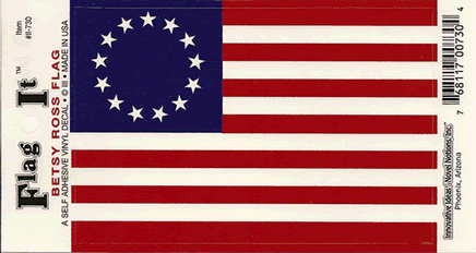 Betsy Ross 13 Star Flag Decal