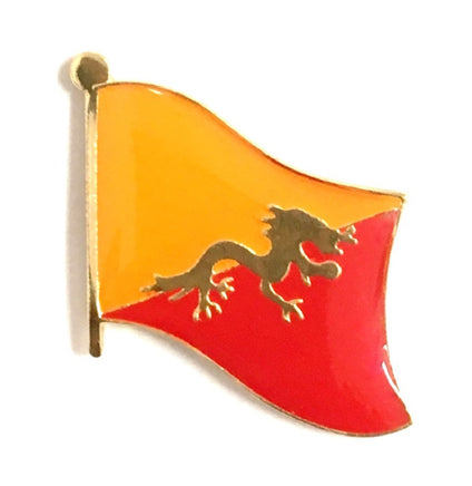 Bhutan Flag Lapel Pins - Single